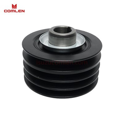 Amortiguador de cigüeñal de piezas originales de 4 ranuras (equilibrador armónico) para ISUZU 4KH1-TCG50 8972042040 8-97204204-0